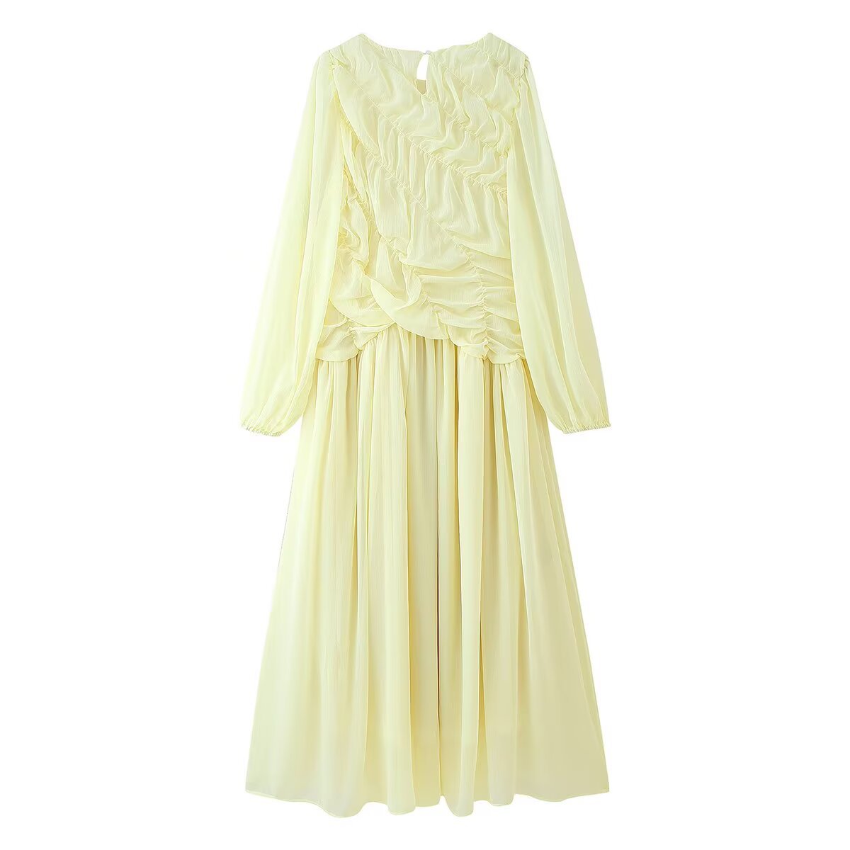 Autumn Long Sleeve Dresses 202 – Linen Dress Wrap recenzja i cena