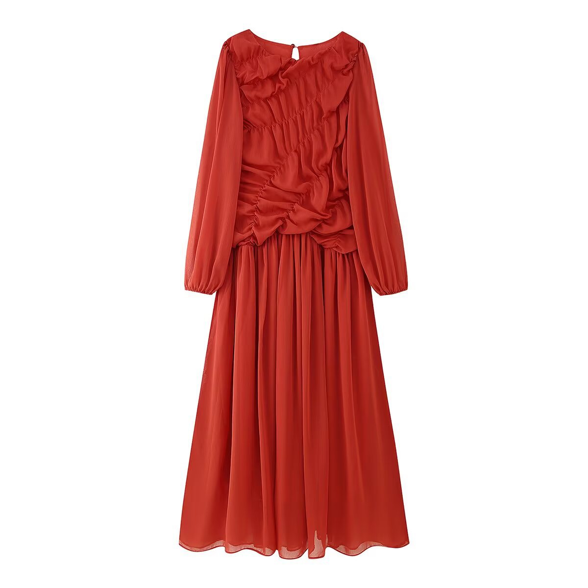 Autumn Long Sleeve Dresses 202 – Linen Dress Wrap recenzja i cena