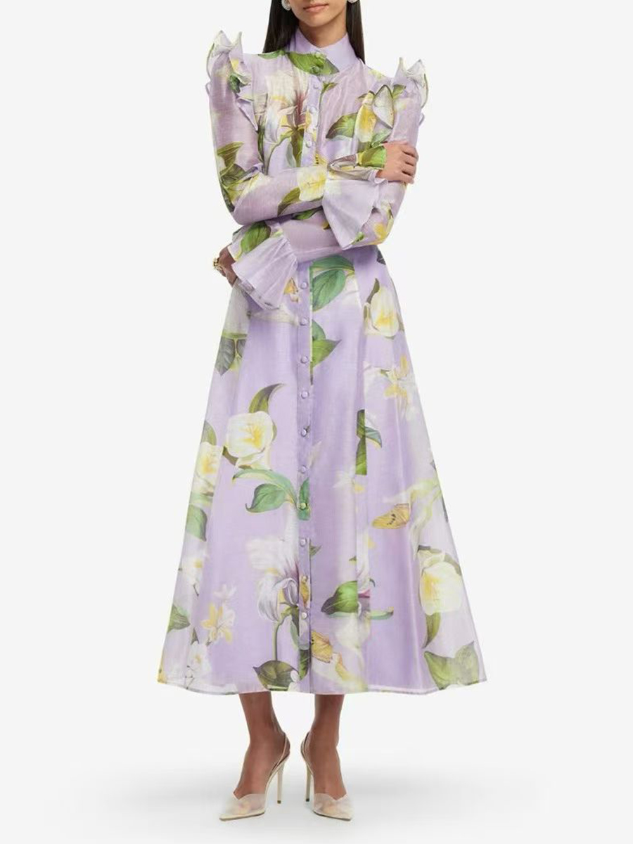 TWOTWINSTYLE Printing Spliced  – Linen Dress Wrap recenzja i cena