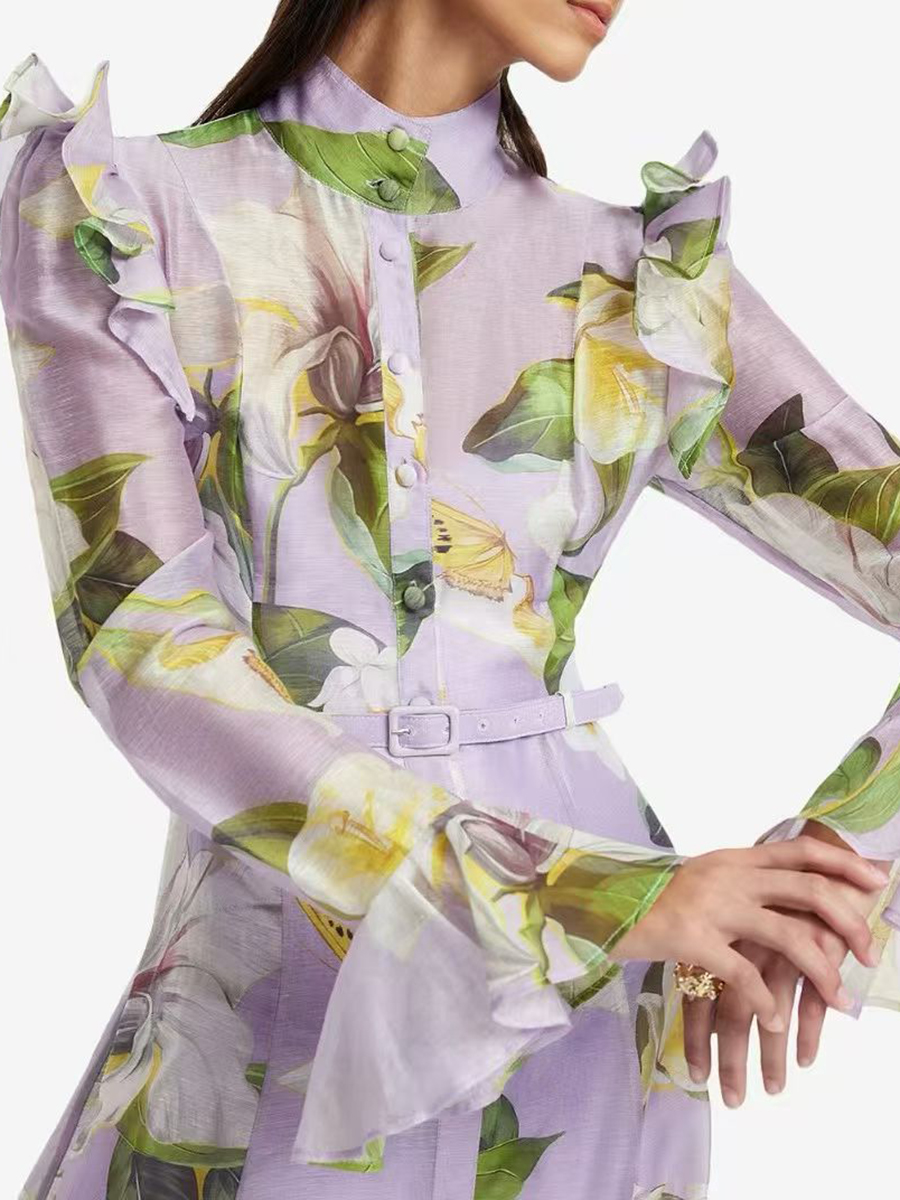 TWOTWINSTYLE Printing Spliced  – Linen Dress Wrap recenzja i cena