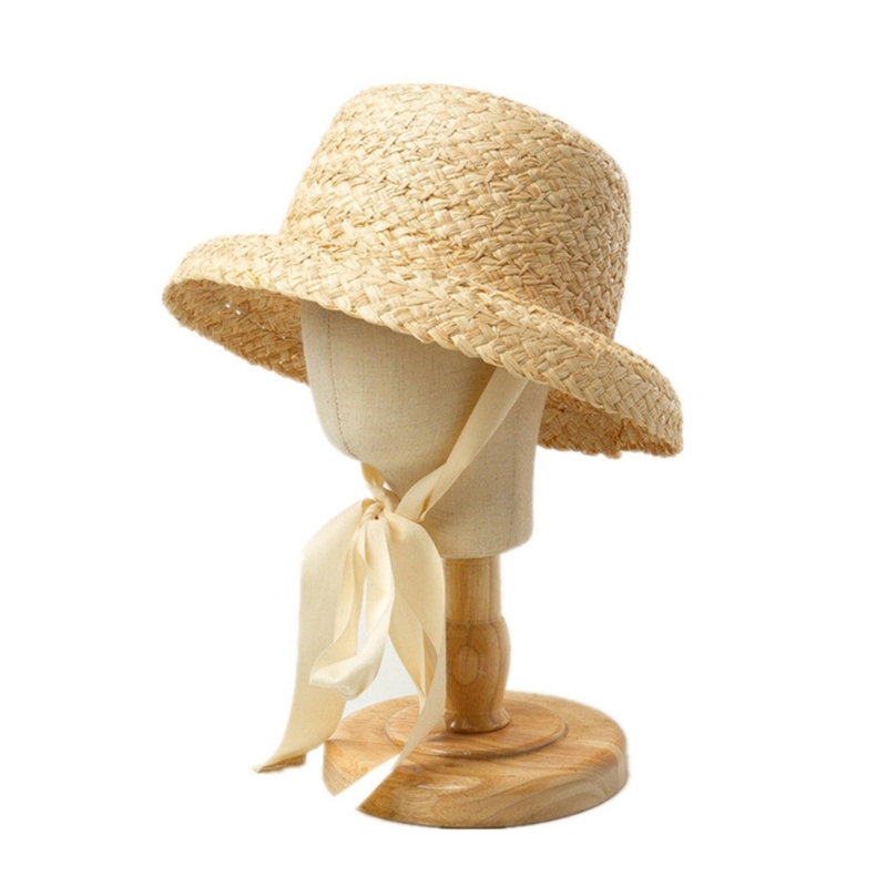 Handwoven Kids Straw  Cap Girl – Hat Floppy Wide recenzja i cena