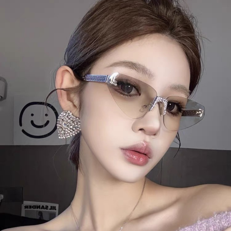 Women's Sexy Cat Eye Rimless R – Sunglasses Cat Eye recenzja i cena