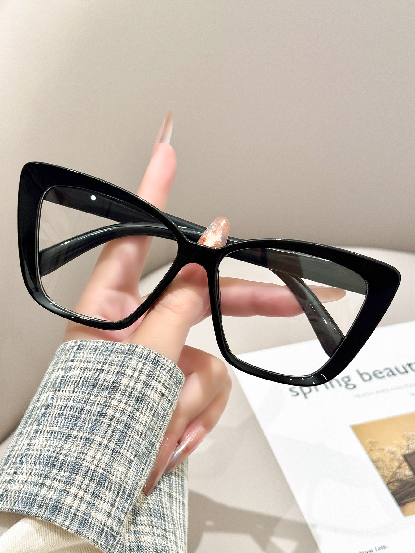 1pc daily fashionable black ca – Sunglasses Cat Eye recenzja i cena