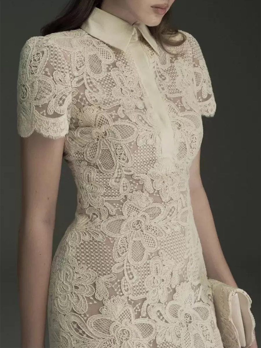 TWOTWINSTYLE Patchwork Lace Dr – Linen Dress Wrap recenzja i cena