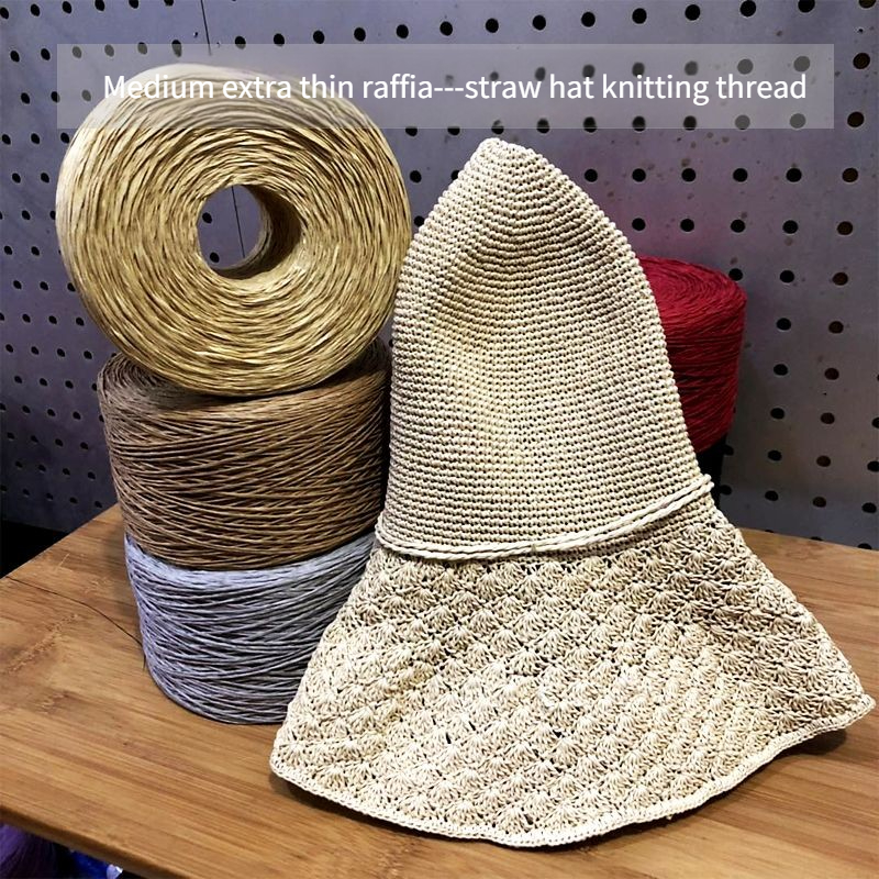 250g/pcs Thin Flat Raffia Yarn – Crochet Bag Raffia recenzja i cena