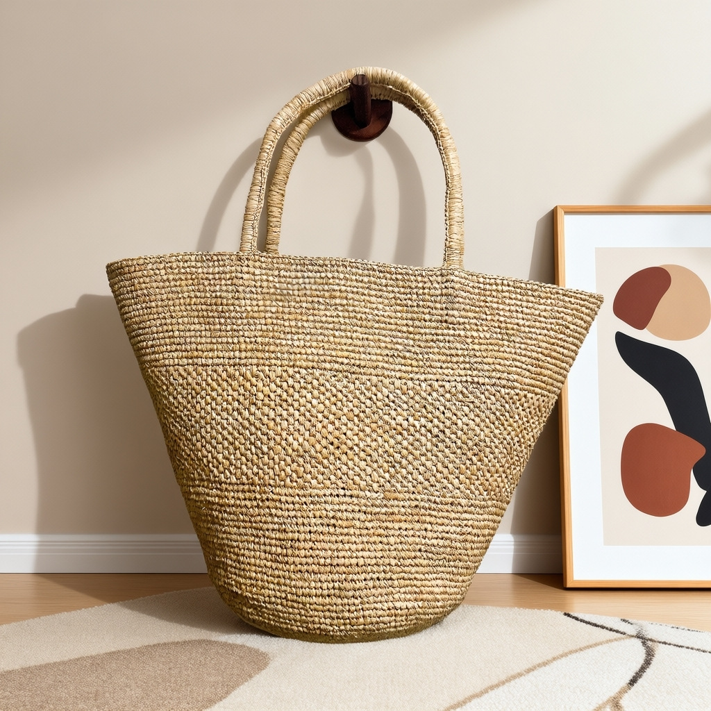 Large Capacity Raffia Straw Ba – Crochet Bag Raffia recenzja i cena