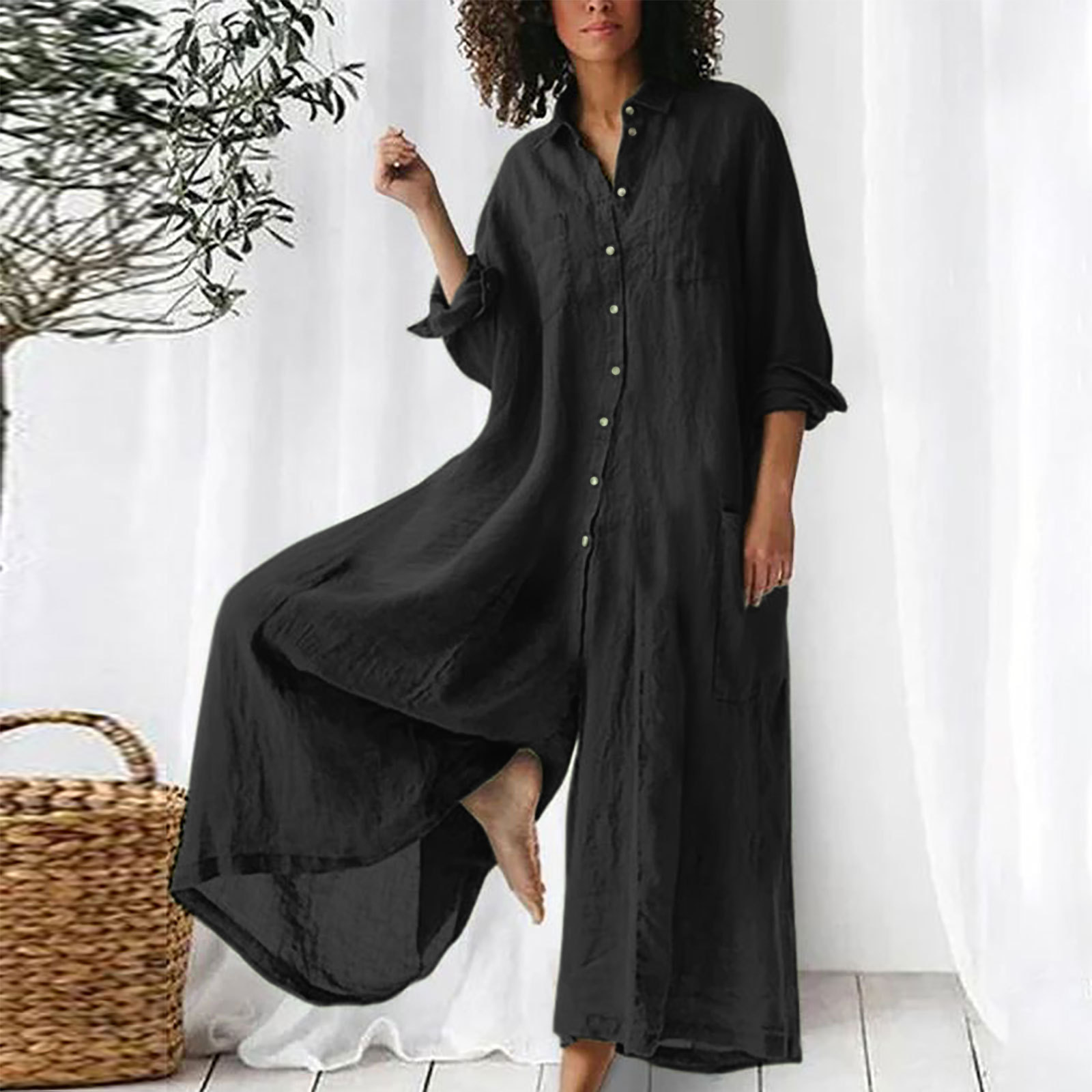 Ladies' Jumpsuit Everyday Long – Jumpsuit Linen Relaxed recenzja i cena