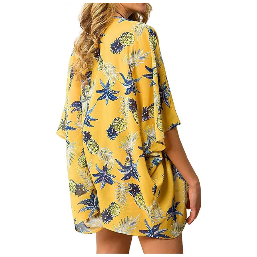 Women's Loose Sheer Chiffon Ki – Kimono Sheer Floral recenzja i cena