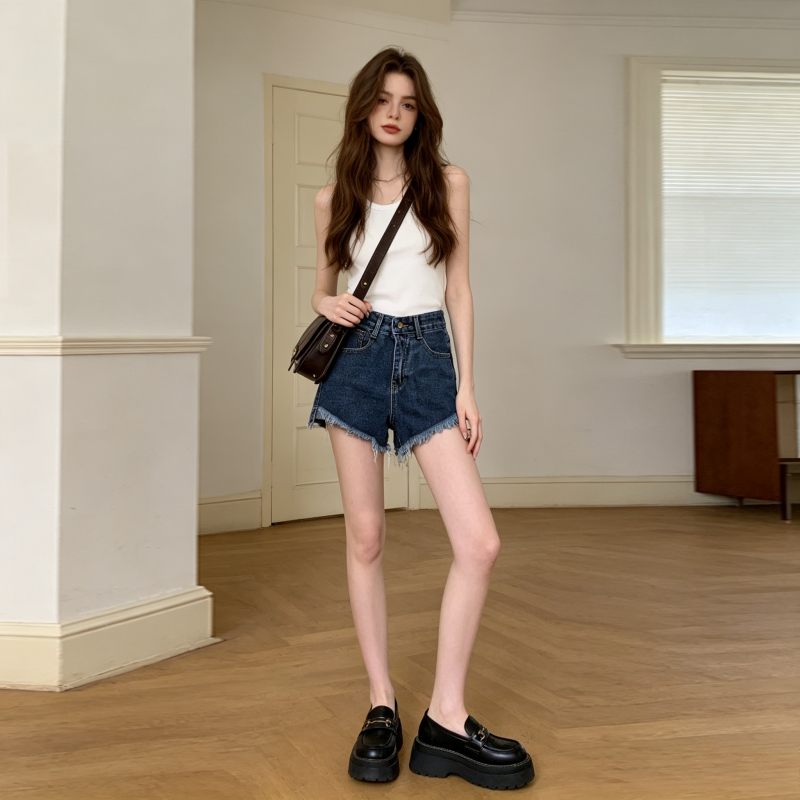 Denim Shorts Women Jeans Vinta – Shorts Denim Frayed recenzja i cena