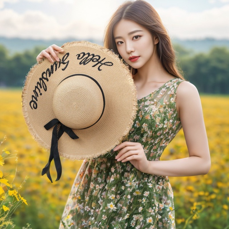 1pc Summer Floppy Beach Hats f – Hat Floppy Wide recenzja i cena