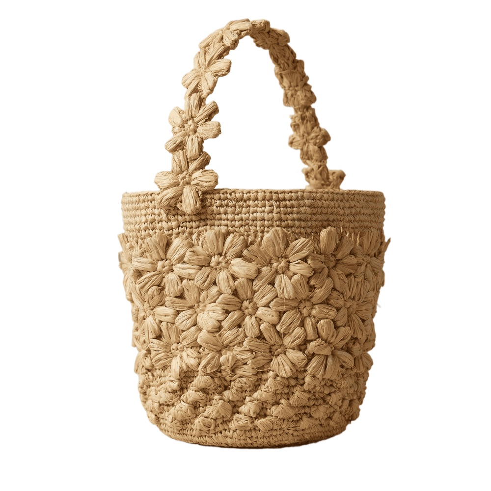 Women Summer Raffia Woven Buck – Crochet Bag Raffia recenzja i cena
