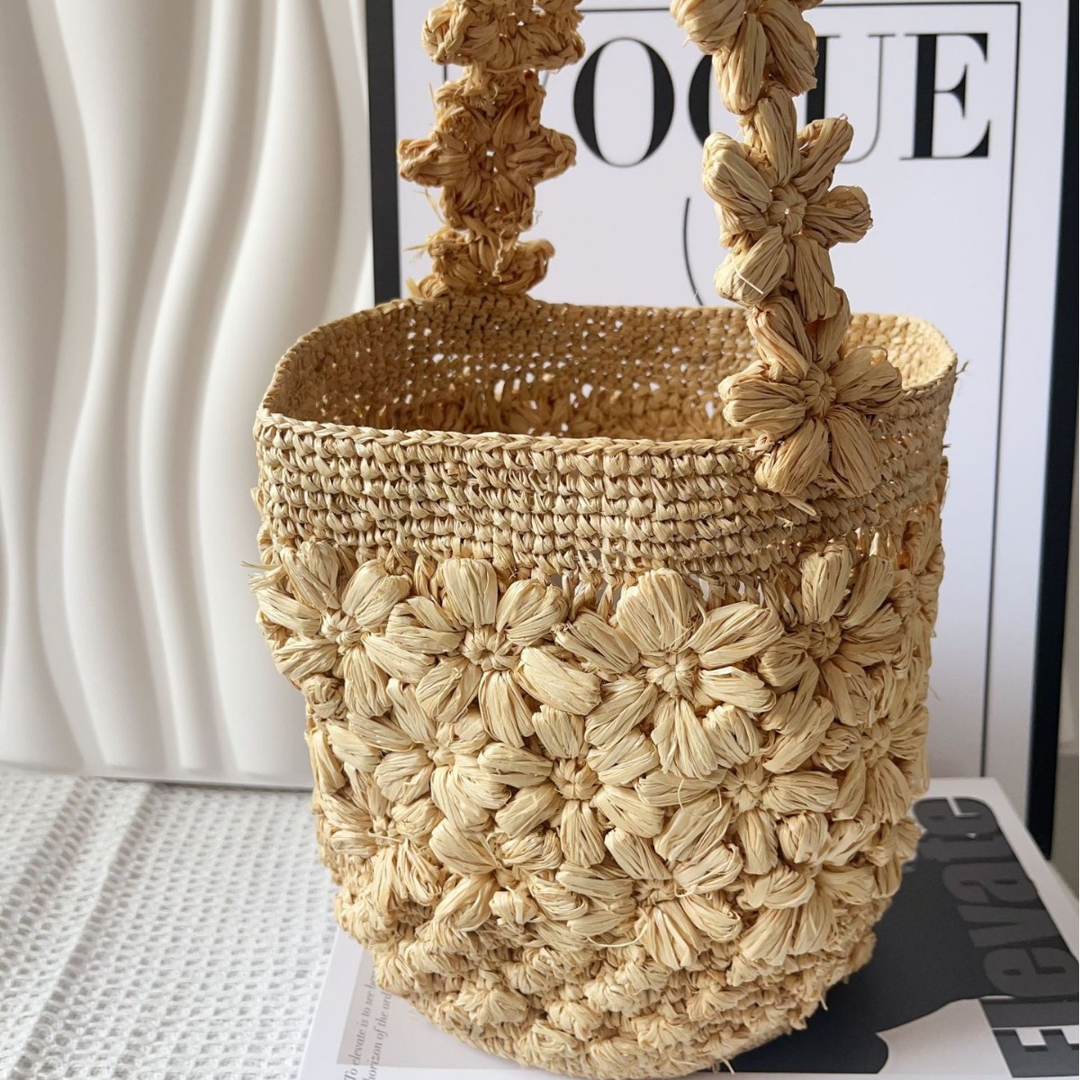 Women Summer Raffia Woven Buck – Crochet Bag Raffia recenzja i cena