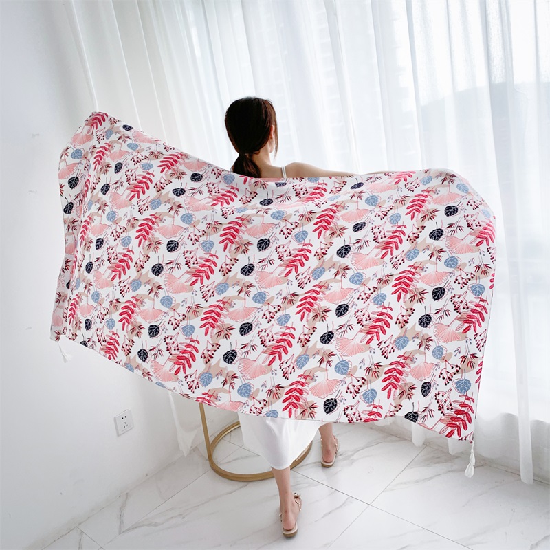 90x185cm Cotton Linen Print Su – Linen Dress Wrap recenzja i cena