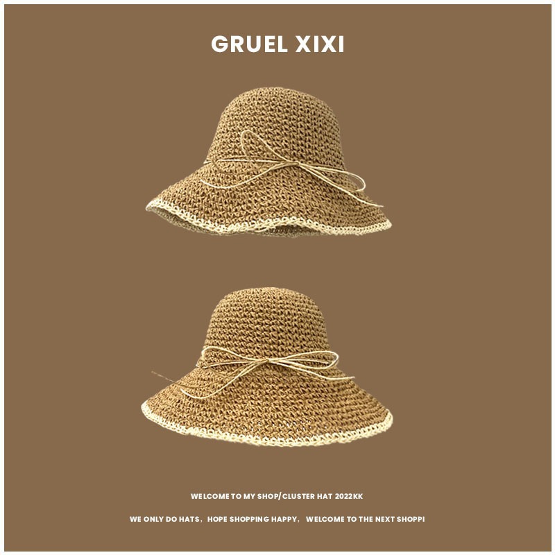 1pc Women's Summer Beach Straw – Hat Floppy Wide recenzja i cena