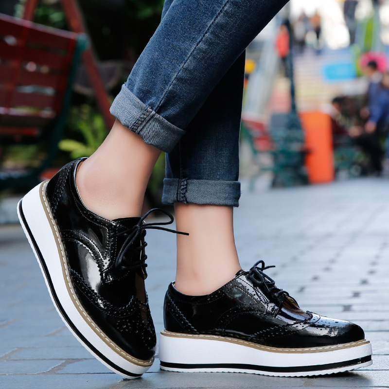 Women Loafers Shoes Leather Th – Wedge Espadrille Women recenzja i cena